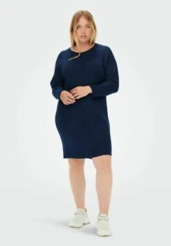 ONLY CARMAKOMA Carfia Katia - Vestido De Punto - Maritime Blue