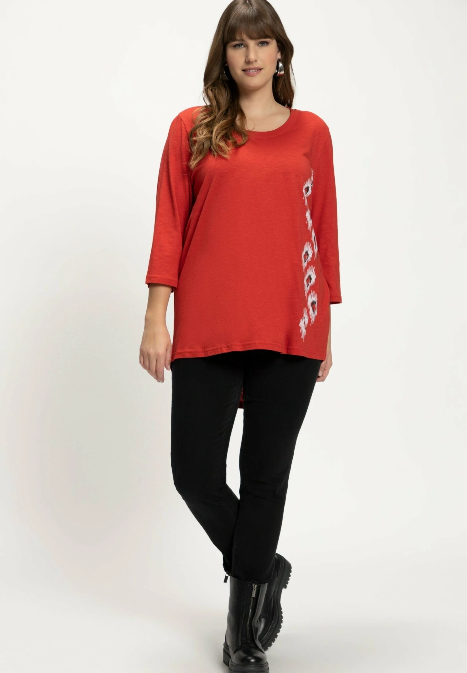 Ulla Popken Camiseta De Manga Larga - Karmijnrood - Imagen 2