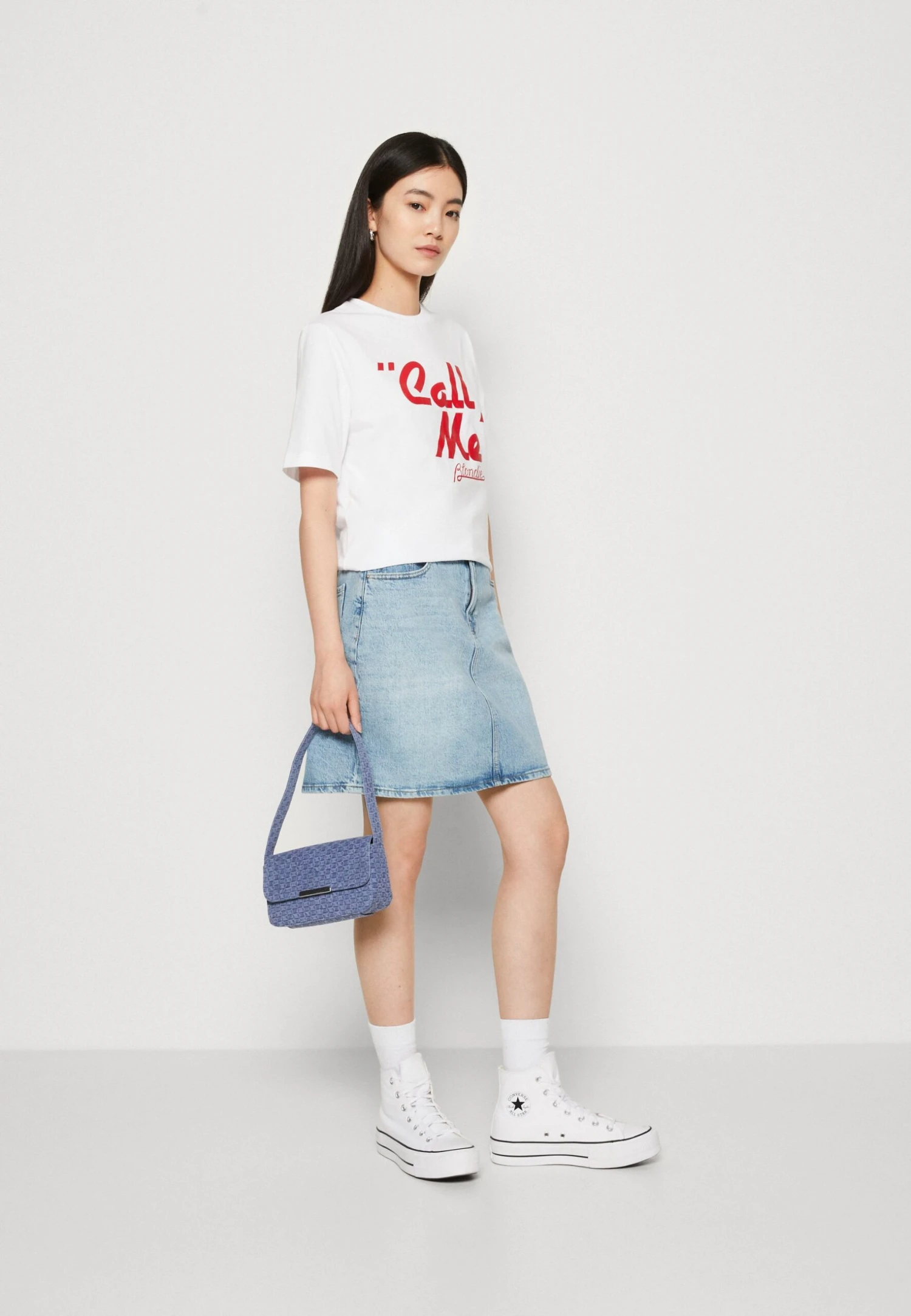 Vila Vikaja Skirt - Falda Vaquera - Light Blue Denim - Imagen 2