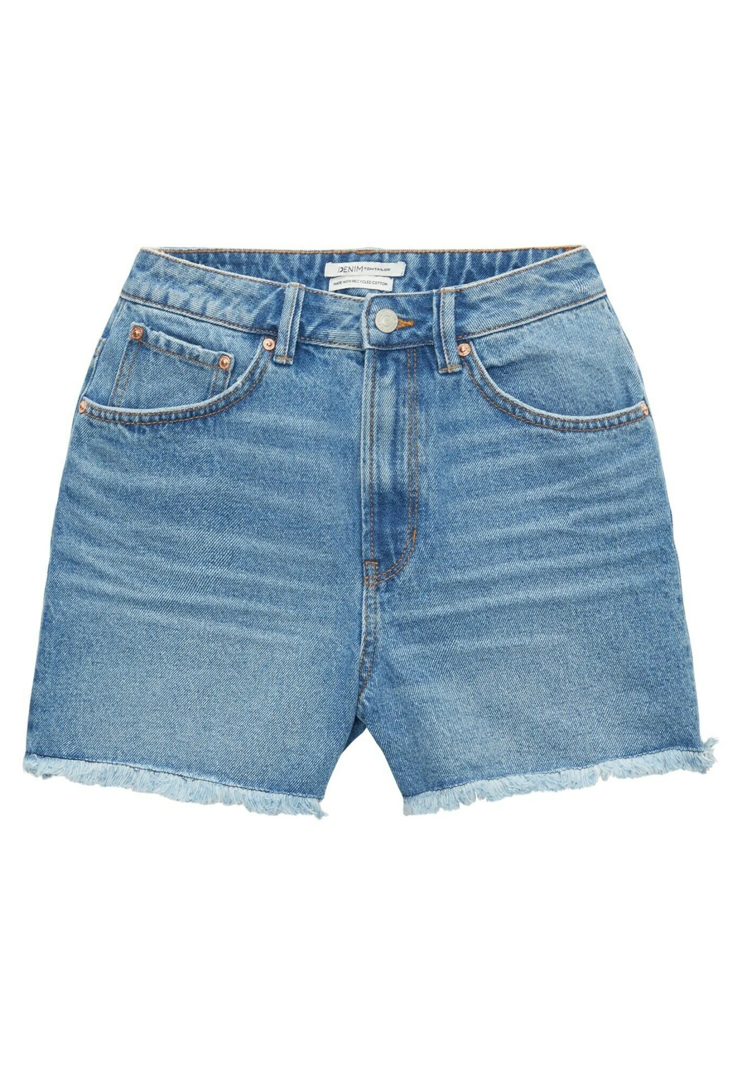 TOM TAILOR Denim Mom - Shorts Vaqueros - Used Mid Stone Blue Denim - Imagen 9