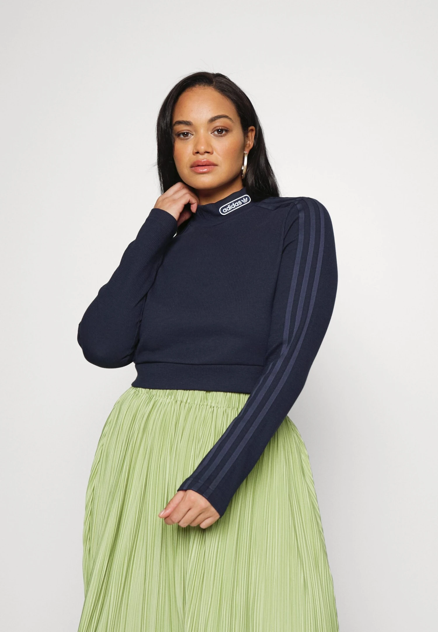 Adidas Originals Cropped - Camiseta De Manga Larga - Legend Ink - Imagen 6