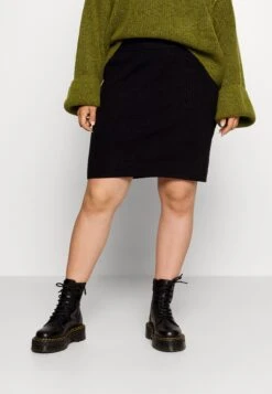 Vero Moda Curve Vmchermosa Skirt - Falda De Tubo - Black