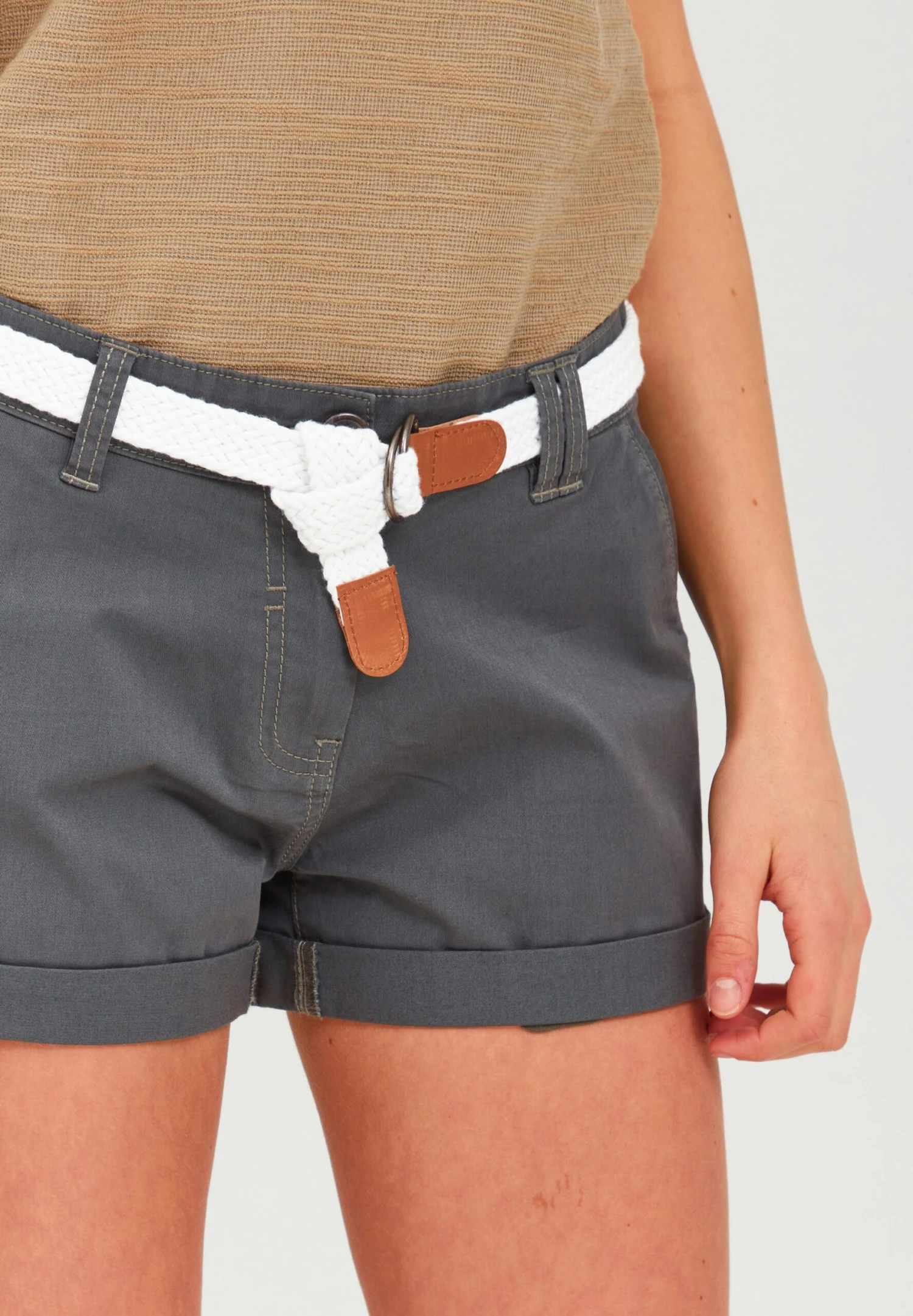 OXMO Oxchanett - Shorts - Dark Grey - Imagen 4