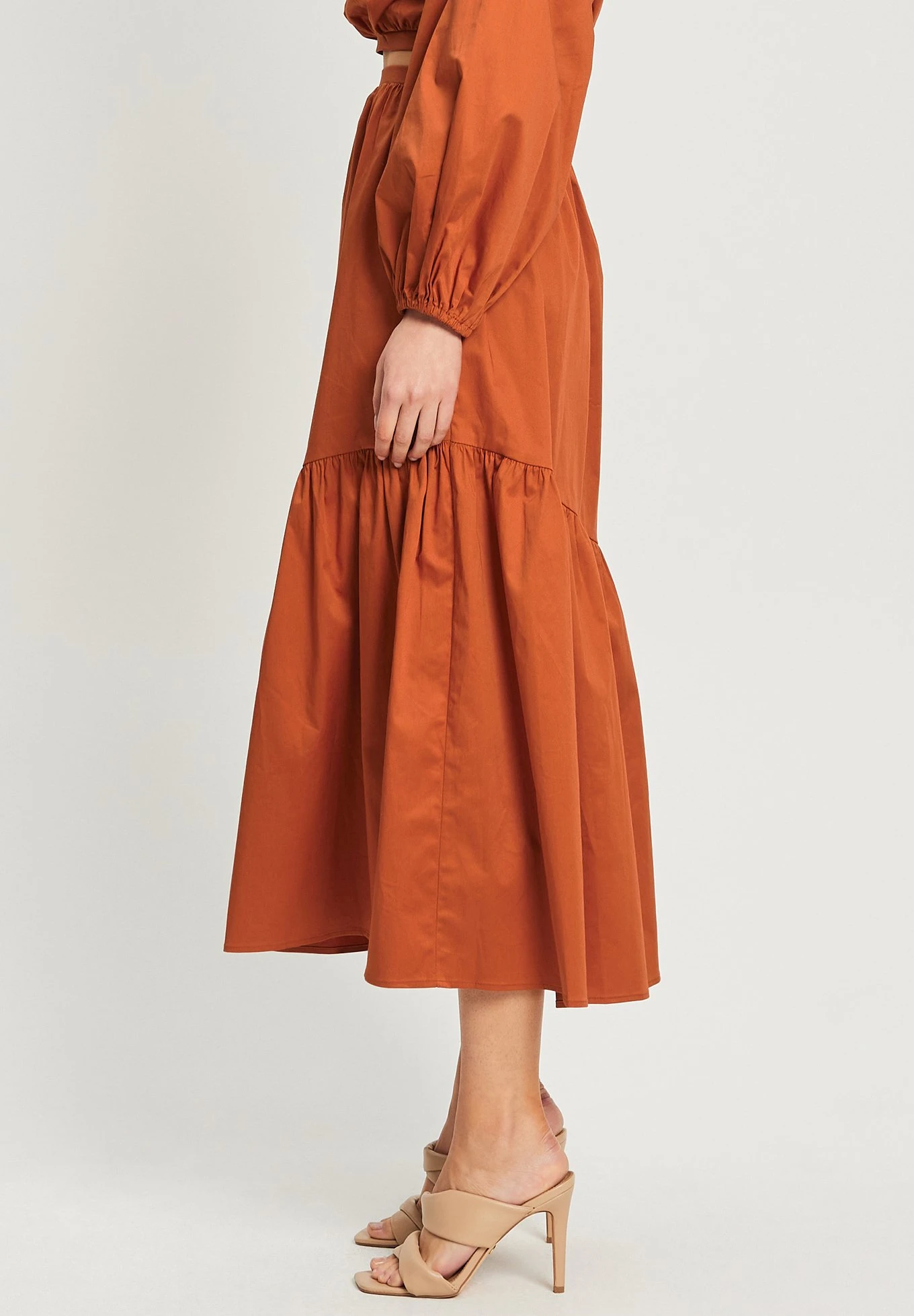 Bill Midi - Falda Acampanada - Rust - Imagen 5