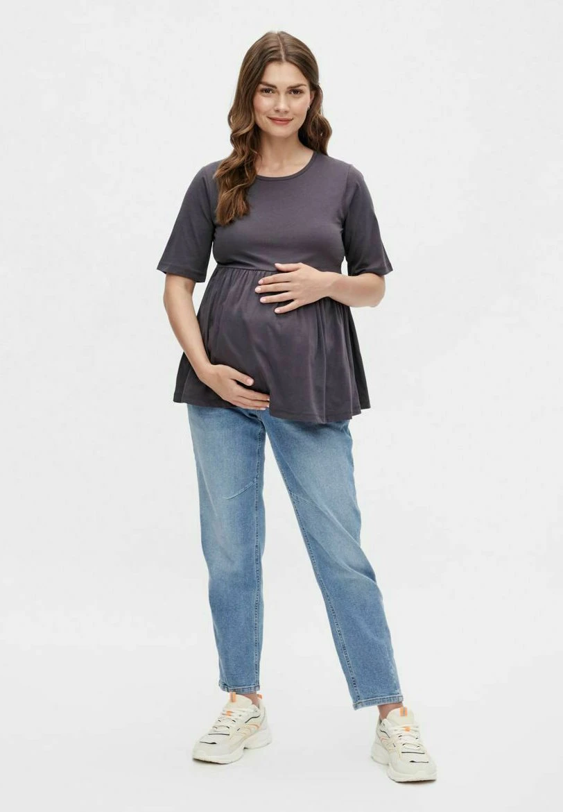 Mamalicious Stop Mlcilie - Camiseta Básica - Anthracite - Imagen 2