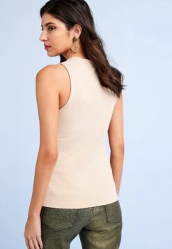 Next Seamless Round Neck Stretch Standard - Top - Nude