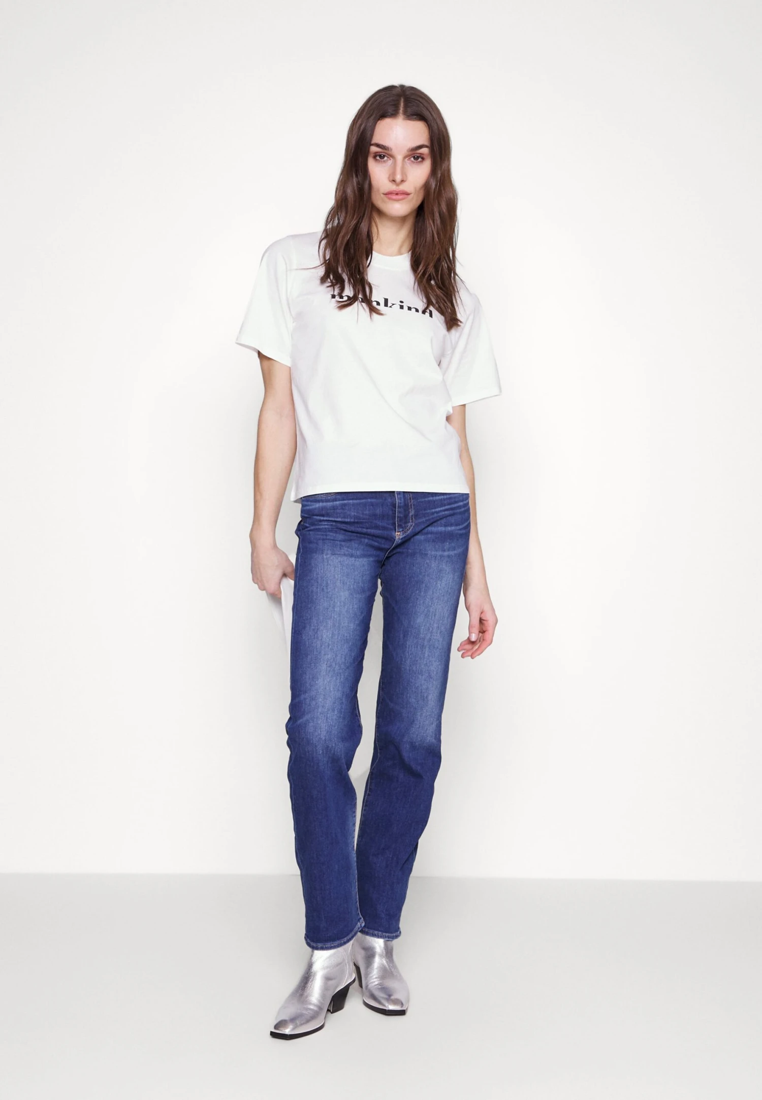 7 For All Mankind Mankind Tee- Camiseta Estampada - White - Imagen 2