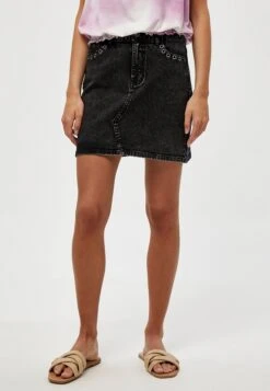 DESIRES Lola Eyelet- Minifalda - Black Washed