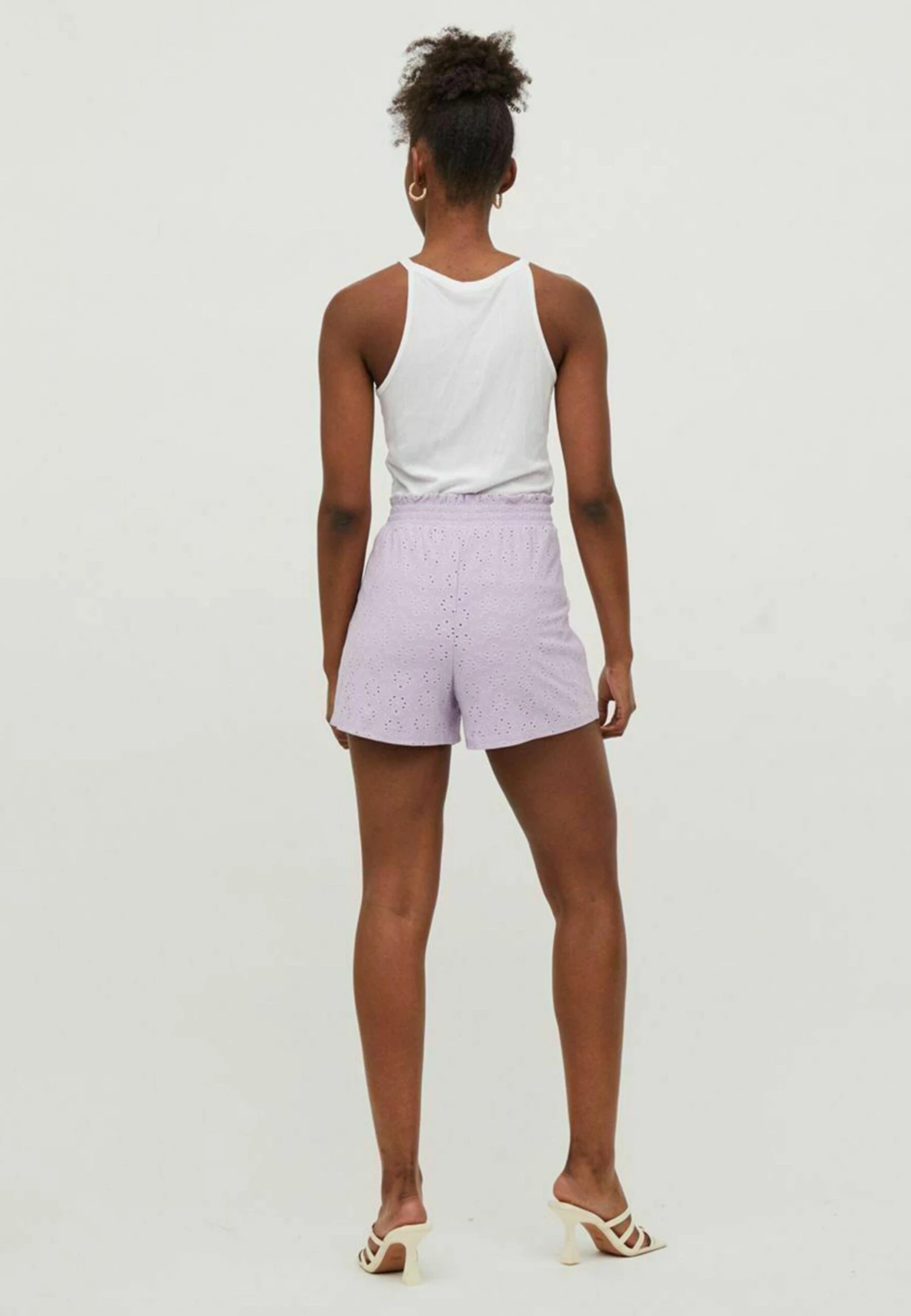 Vila Vikawa Hw Belt /Su/Ka - Shorts - Pastel Lilac - Imagen 3