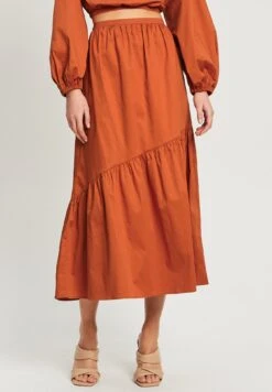 Bill Midi - Falda Acampanada - Rust