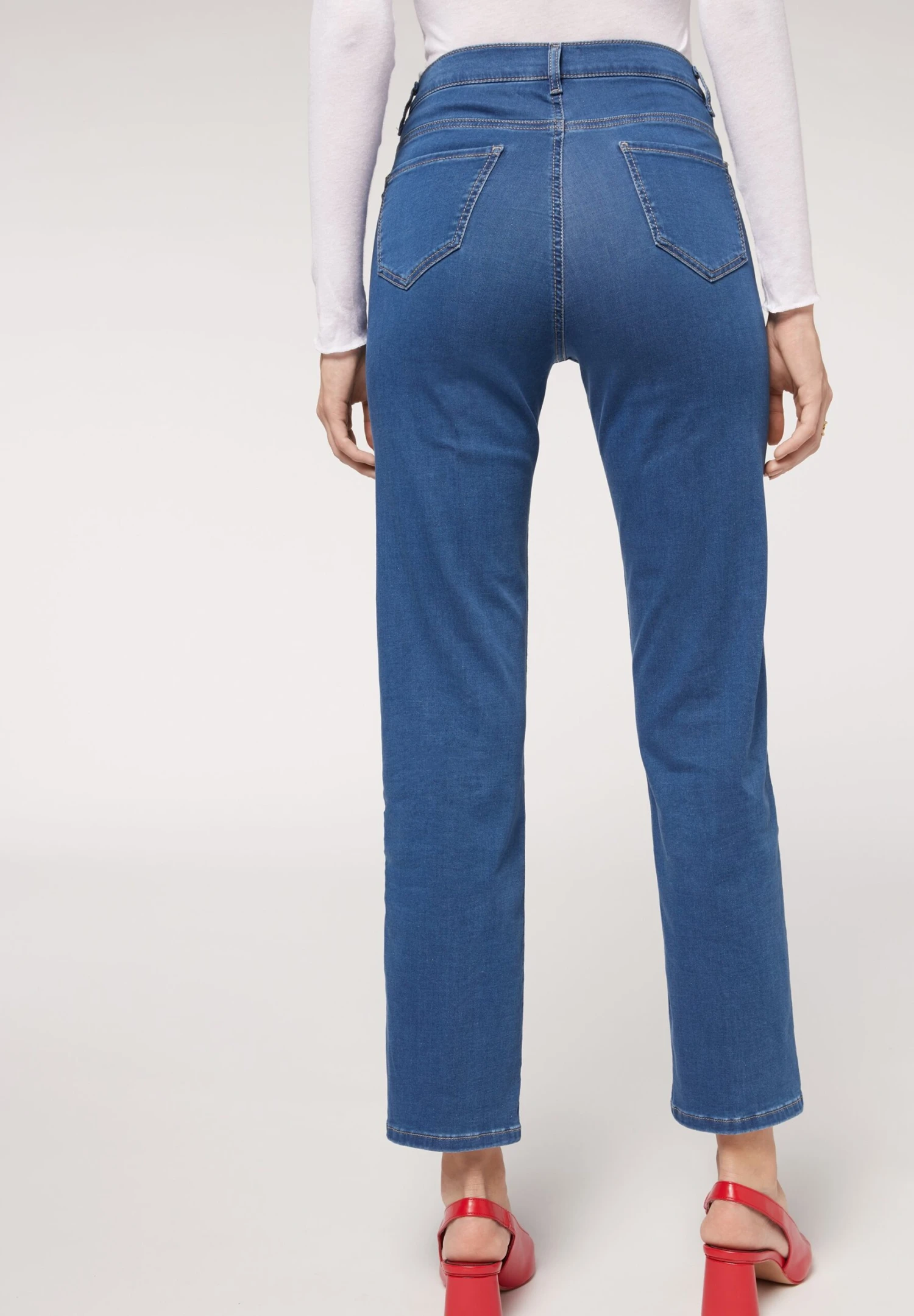 Calzedonia Eco Comfort - Vaqueros Rectos - Blu Jeans - Imagen 2