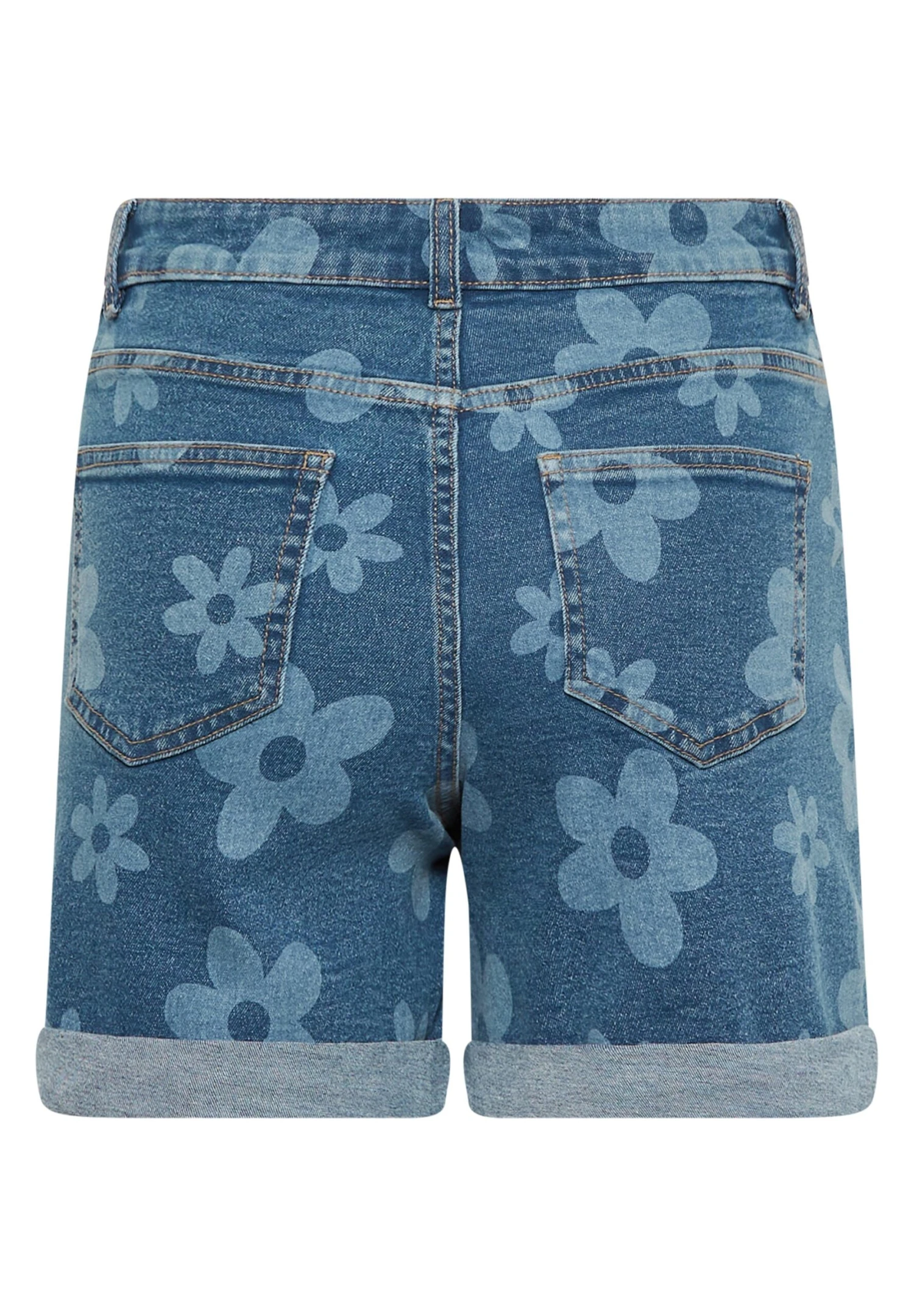 Floral- Shorts Vaqueros - Blue - Imagen 6