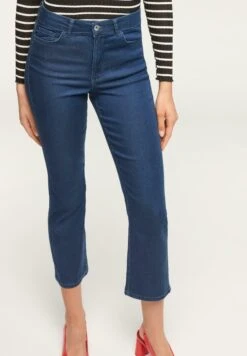 Calzedonia Light Denim Eco Cropped Flare - Vaqueros Slim Fit - Dunkles Jeansblau