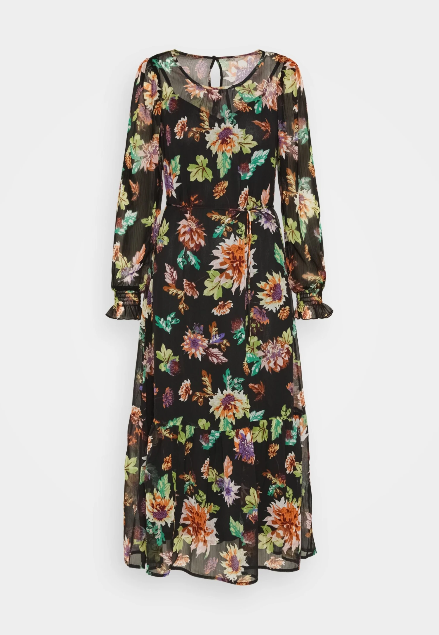 ONLY Onljamila Midi Dress - Vestido Informal - Black New Blossom - Imagen 5