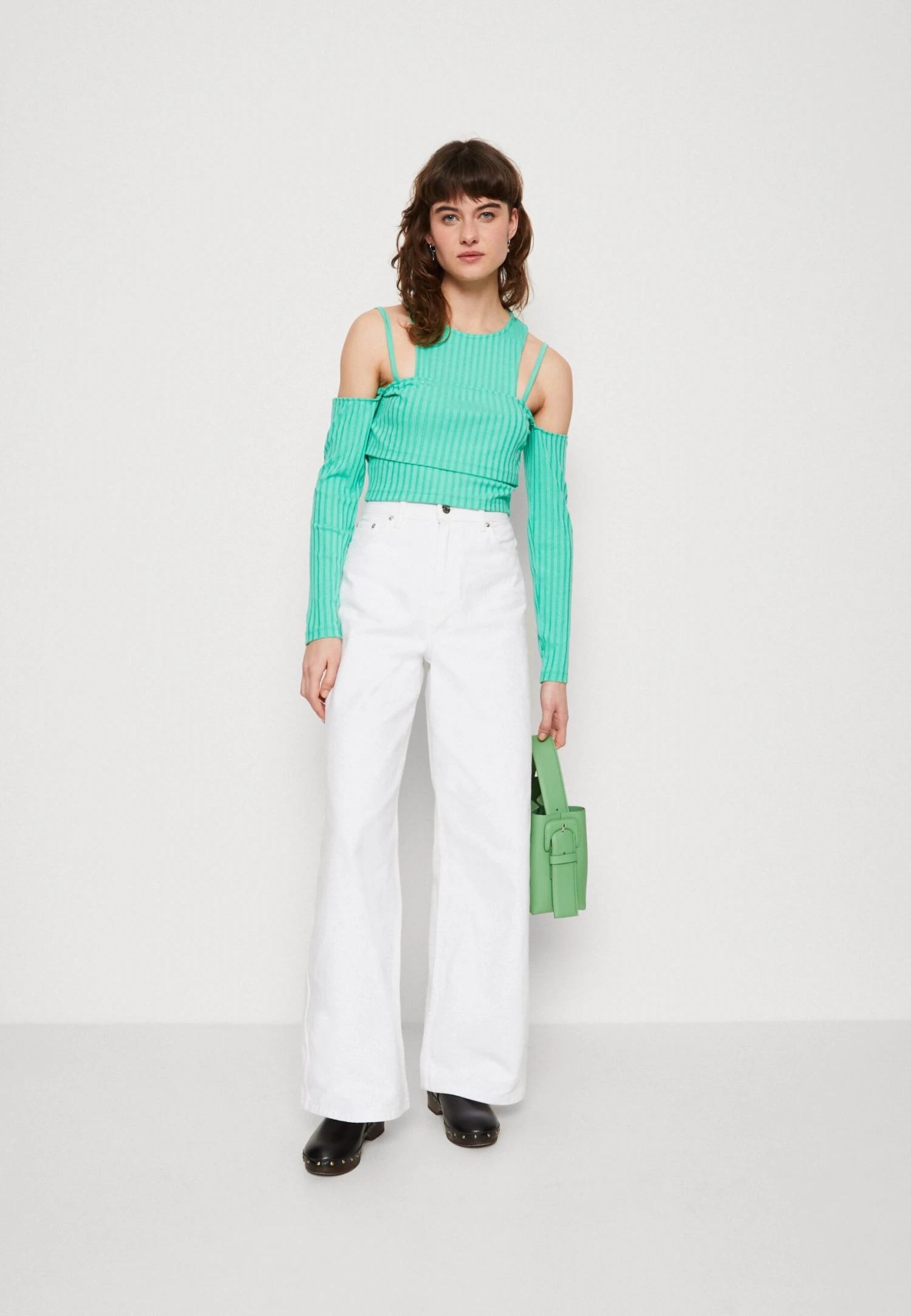 Calvin Klein Jeans Double Layer Crop- Camiseta De Manga Larga - Neptunes Wave - Imagen 2