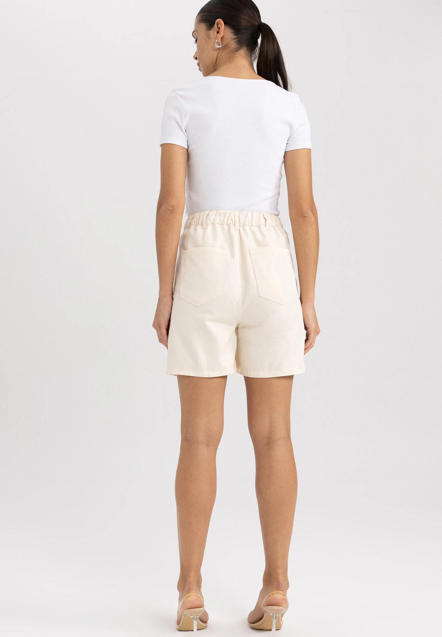 DeFacto Shorts Vaqueros - Beige - Imagen 3
