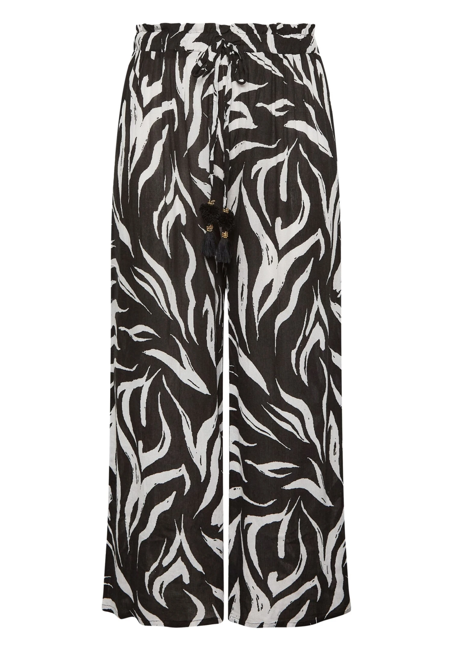 Animal Print Wide Leg- Complementos De Playa - Black - Imagen 3
