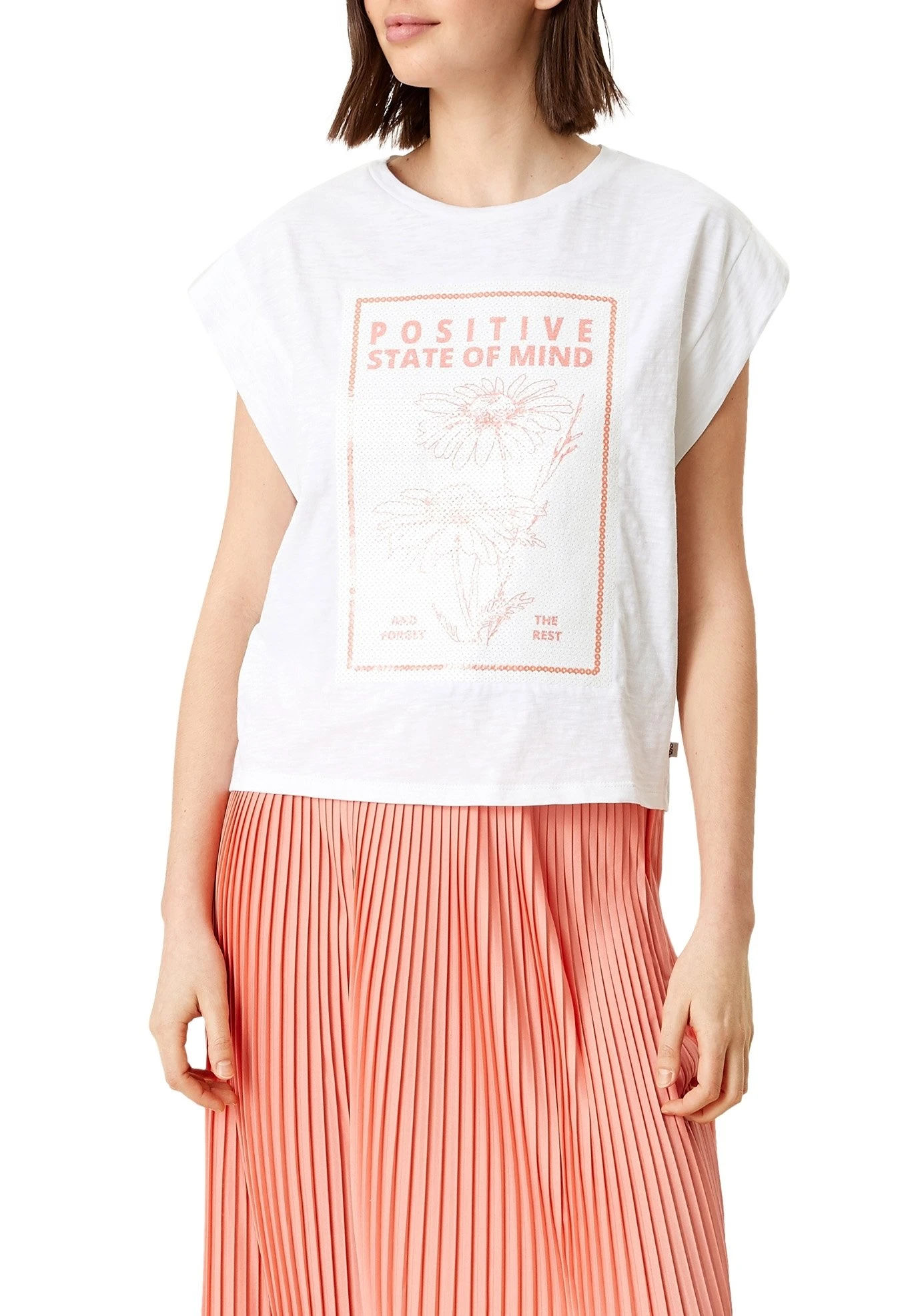 QS By S.Oliver Camiseta Estampada - White Placed Print - Imagen 6