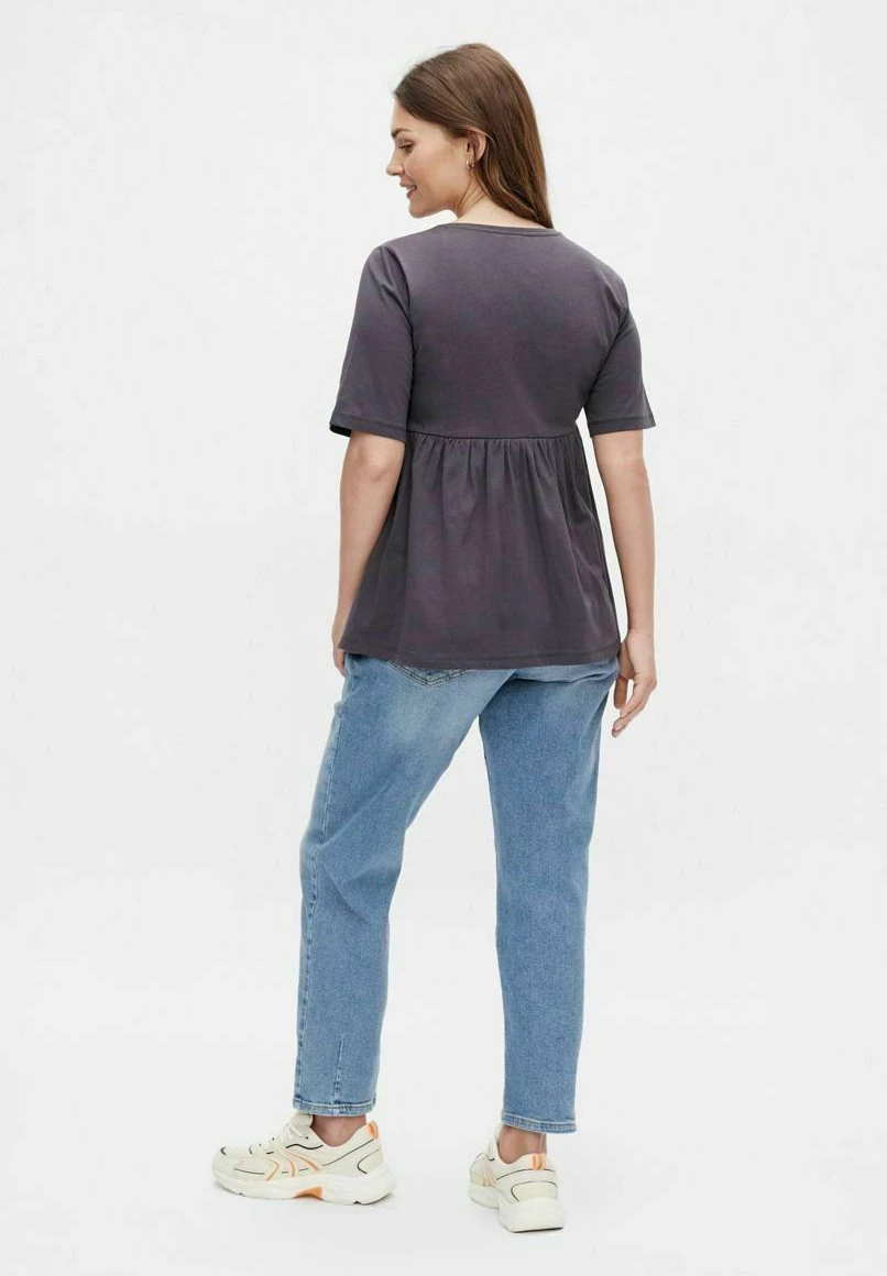 Mamalicious Stop Mlcilie - Camiseta Básica - Anthracite - Imagen 3