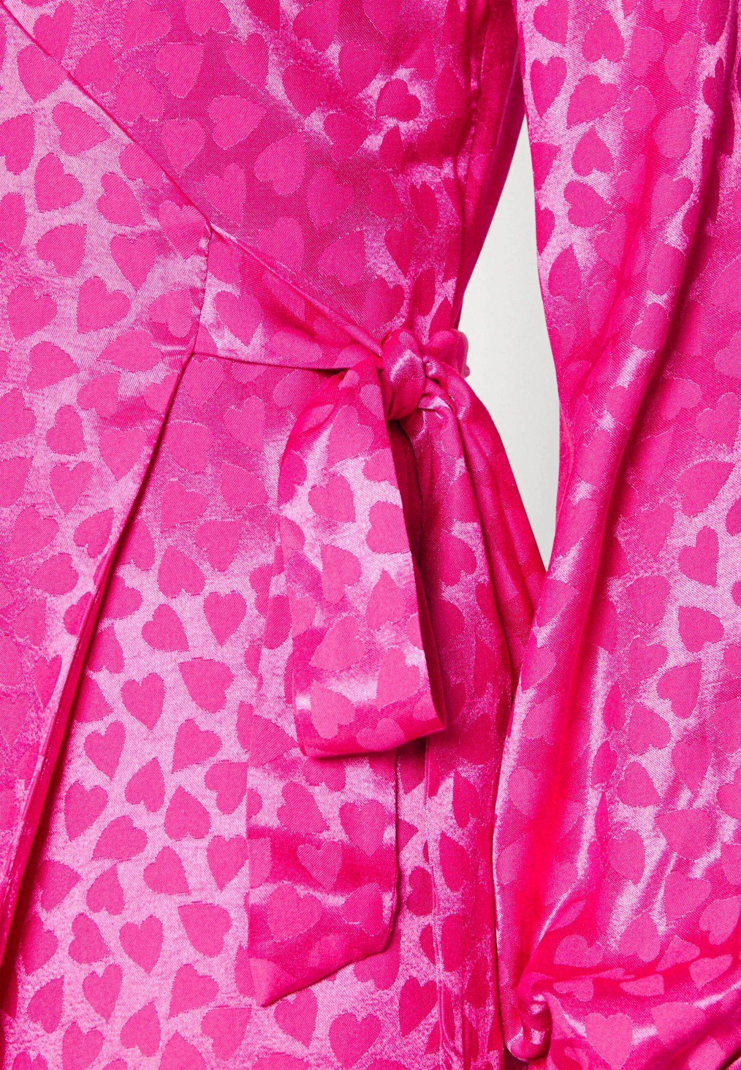 Heart Wrap Dress - Vestido De Cóctel - Pink - Imagen 6