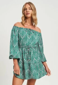 Calli Nataly - Vestido Informal - Green Abstract Print