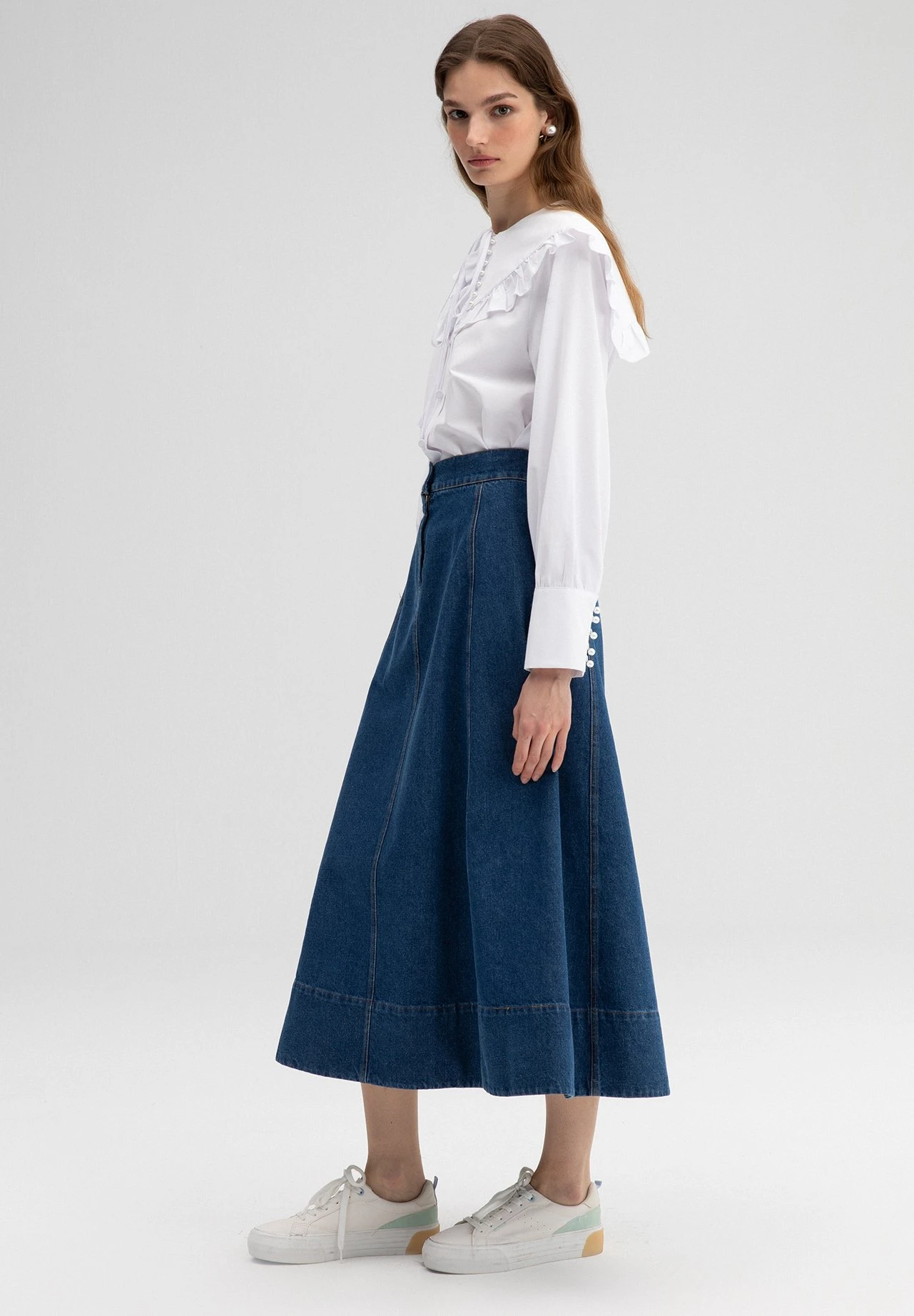 Falda Larga - Blue Denim - Imagen 4