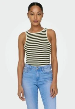 ONLY Ohne Ärmel Gestreiftes - Top - Rifle Green
