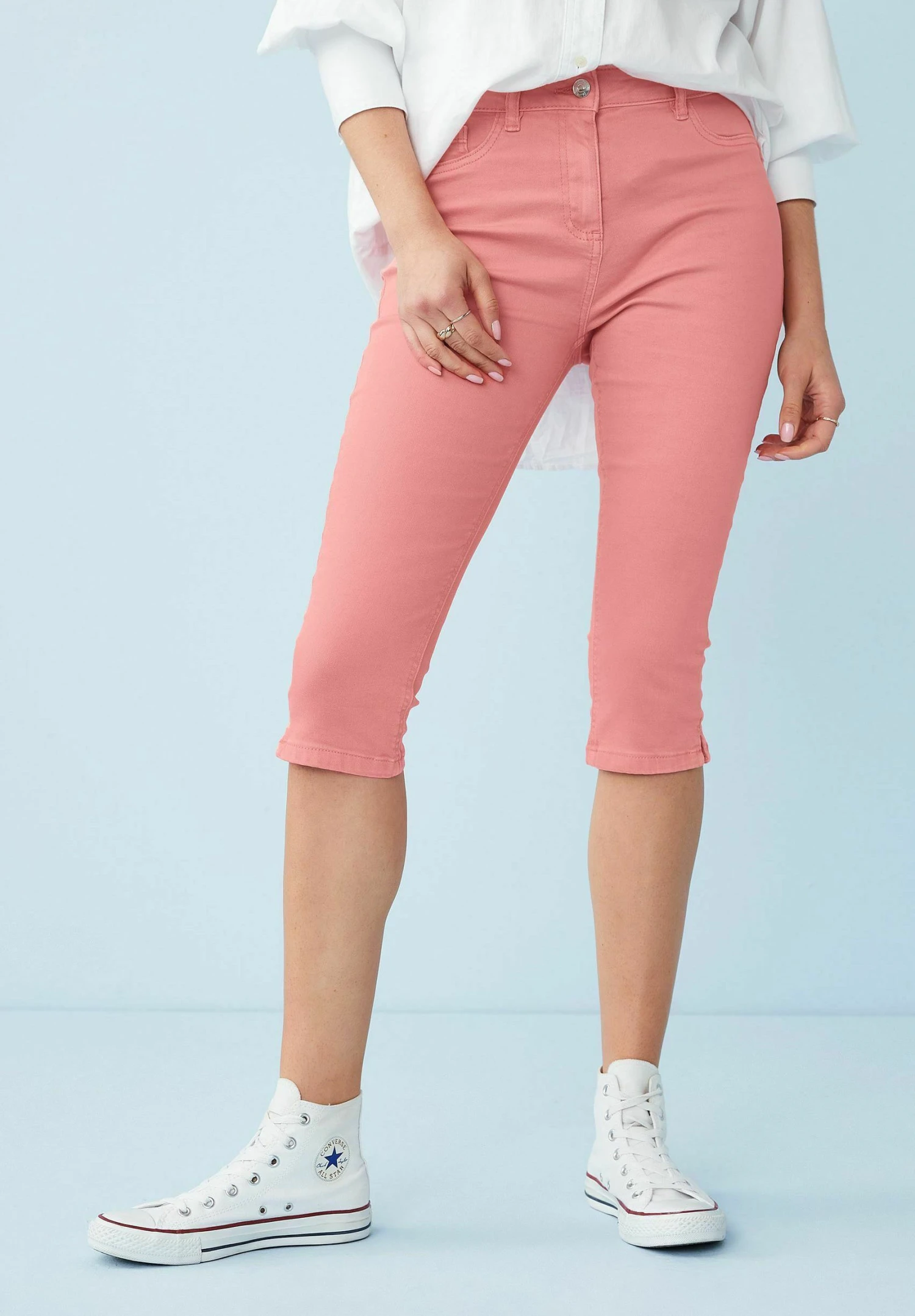 Next Pedal Pusher Cropped - Shorts Vaqueros - Pink - Imagen 3