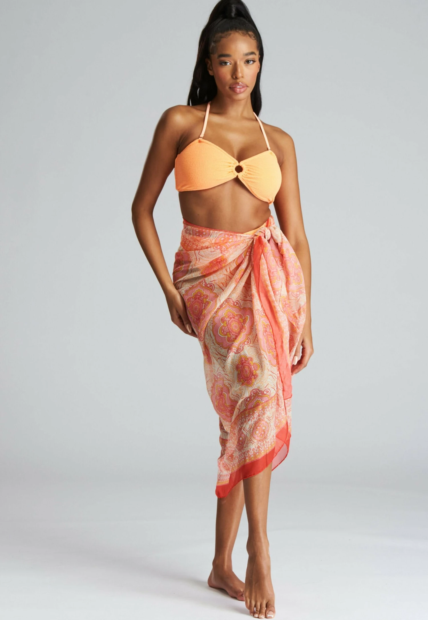 South Beach Sarongs Pareos Print Sarong - Complementos De Playa - Coral - Imagen 5