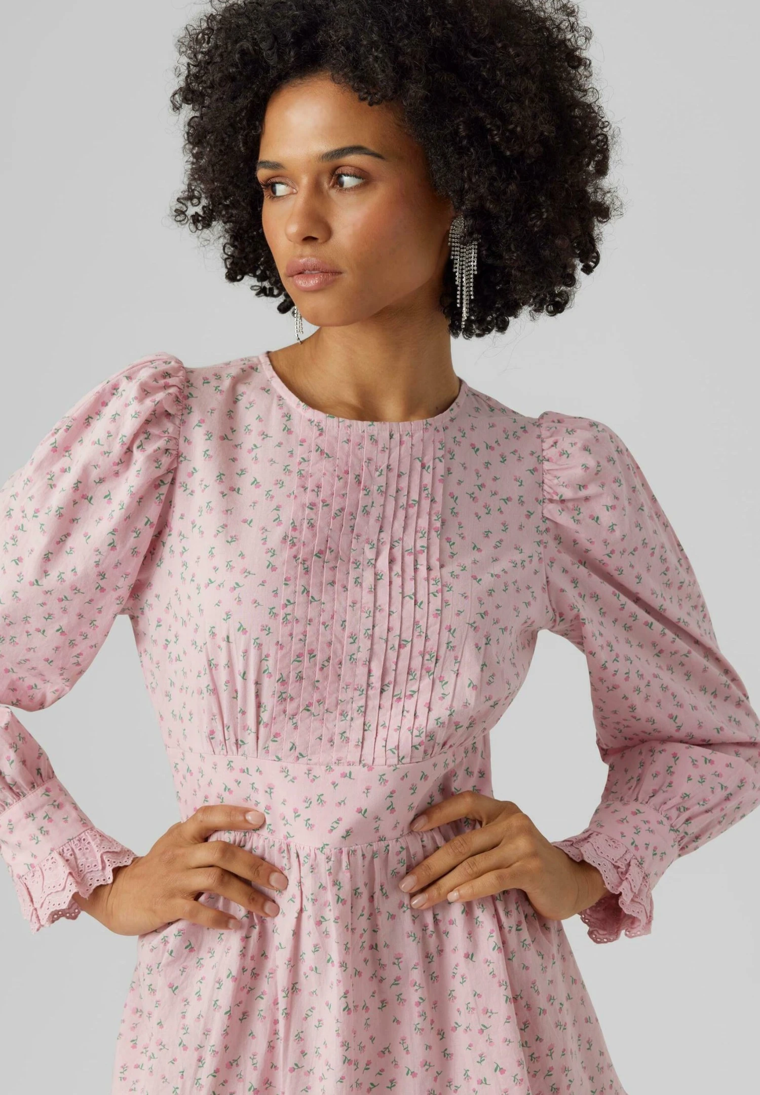 Vero Moda Vmlila Ls Short Wvn - Vestido Informal - Cameo Pink - Imagen 5