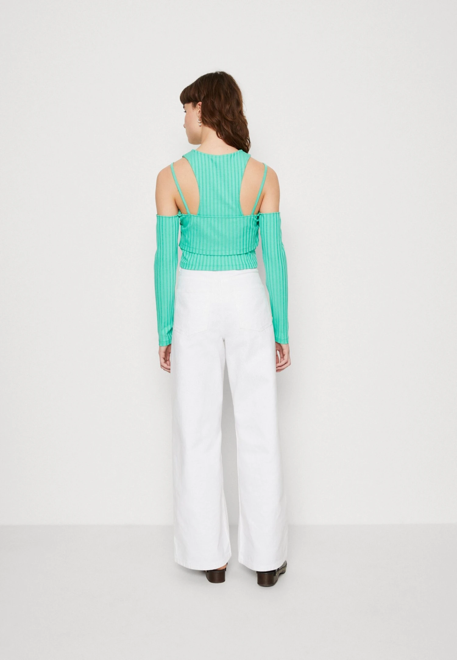 Calvin Klein Jeans Double Layer Crop- Camiseta De Manga Larga - Neptunes Wave - Imagen 3