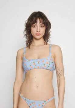 Seafolly Summer Crush Bralette With Plaited Detail - Top De Bikini - Powder Blue