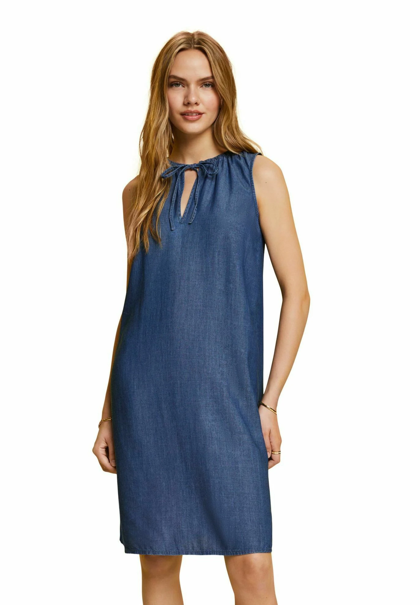 Edc By Esprit Light - Vestido Vaquero - Blue Dark Washed