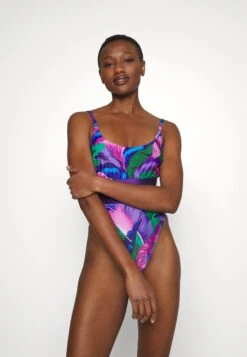 Debbie Deepband Swimsuit - Bañador - Purple Palm