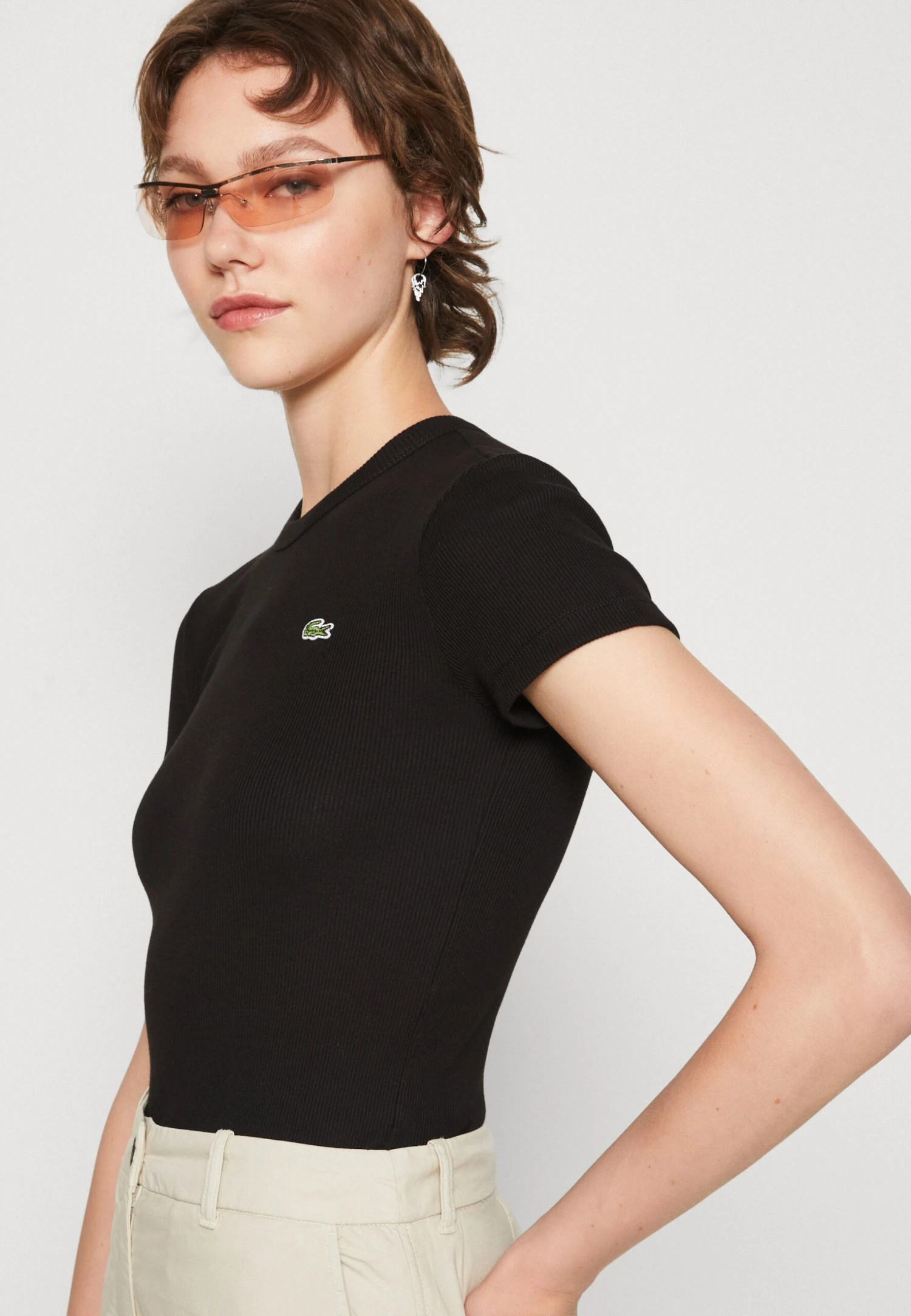 Lacoste Camiseta Básica - Black - Imagen 4