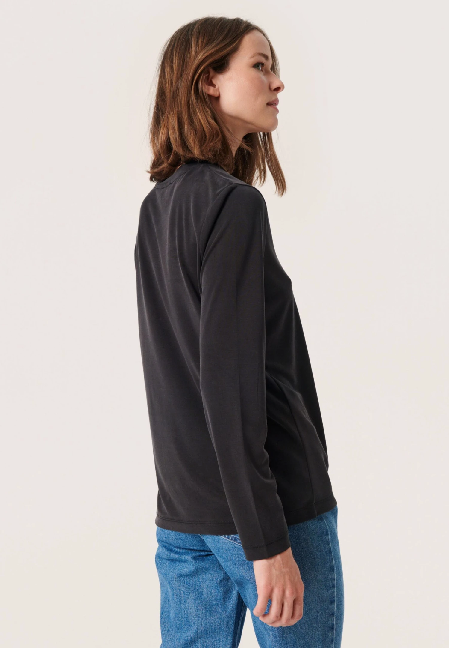 Soaked In Luxury Columbine Loose Fit Ls - Camiseta De Manga Larga - Black - Imagen 3