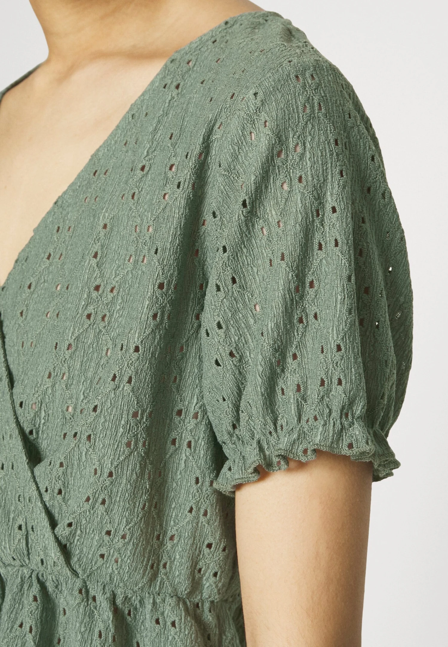 Vero Moda Petite Vmulrikke Broderie Anglais - Camiseta Estampada - Laurel Wreath - Imagen 5