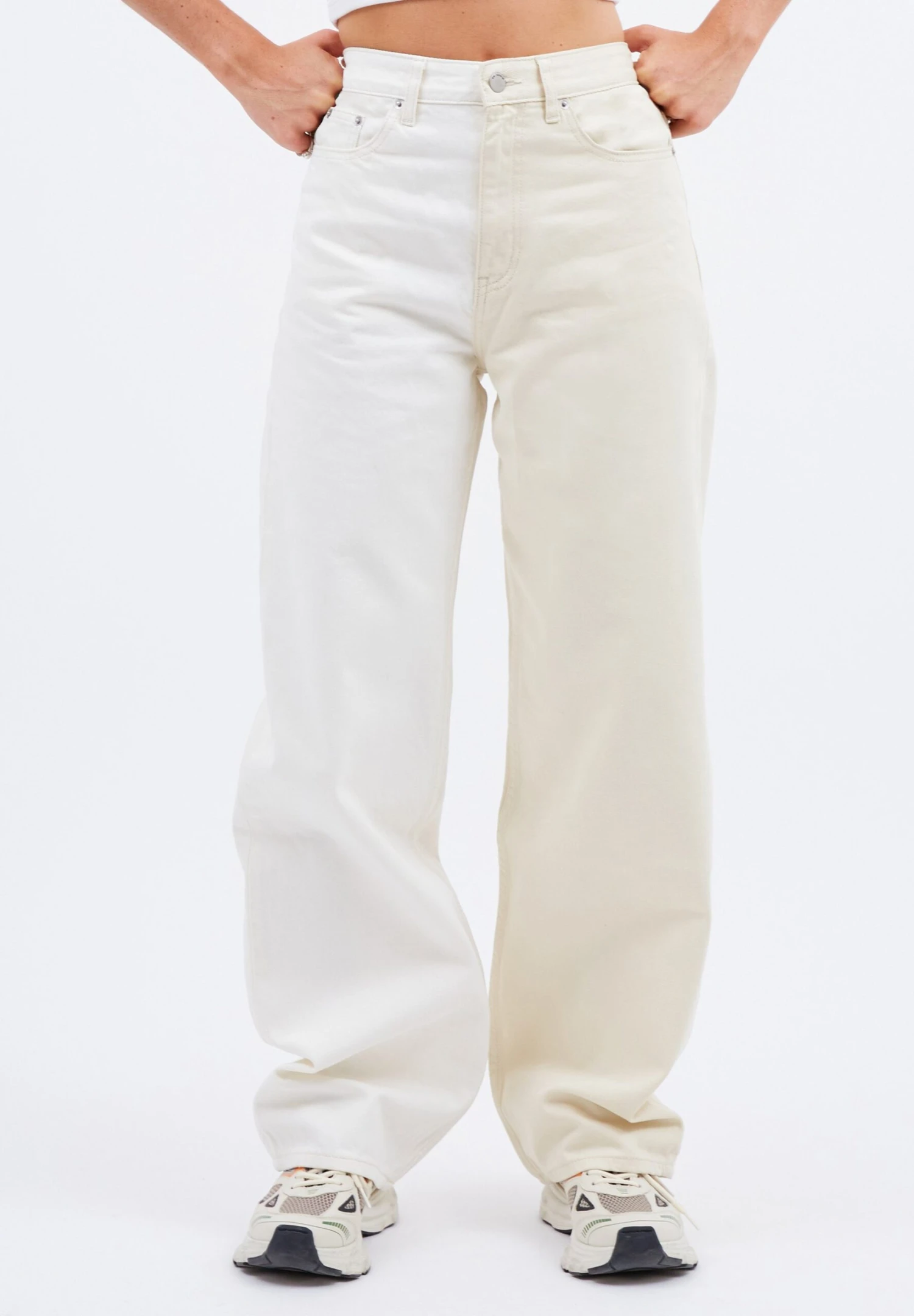 Dr. Denim Donna - Vaqueros Boyfriend - Two Tone White
