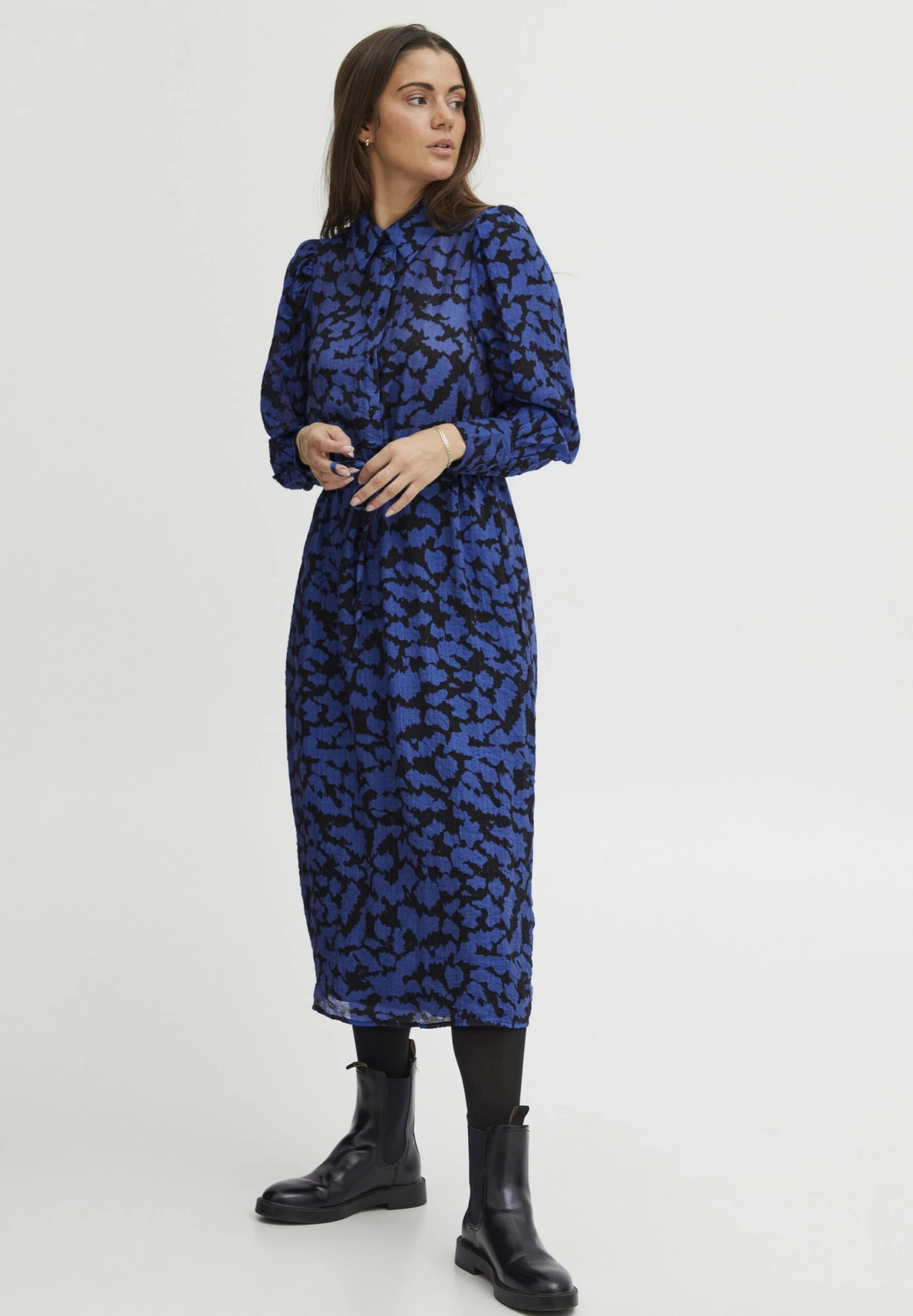 Fransa Frilla Dr - Vestido Camisero - Surf The Web Mix - Imagen 2