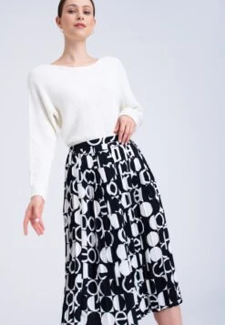 Falda Acampanada - Black/White