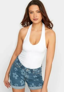 Floral- Shorts Vaqueros - Blue