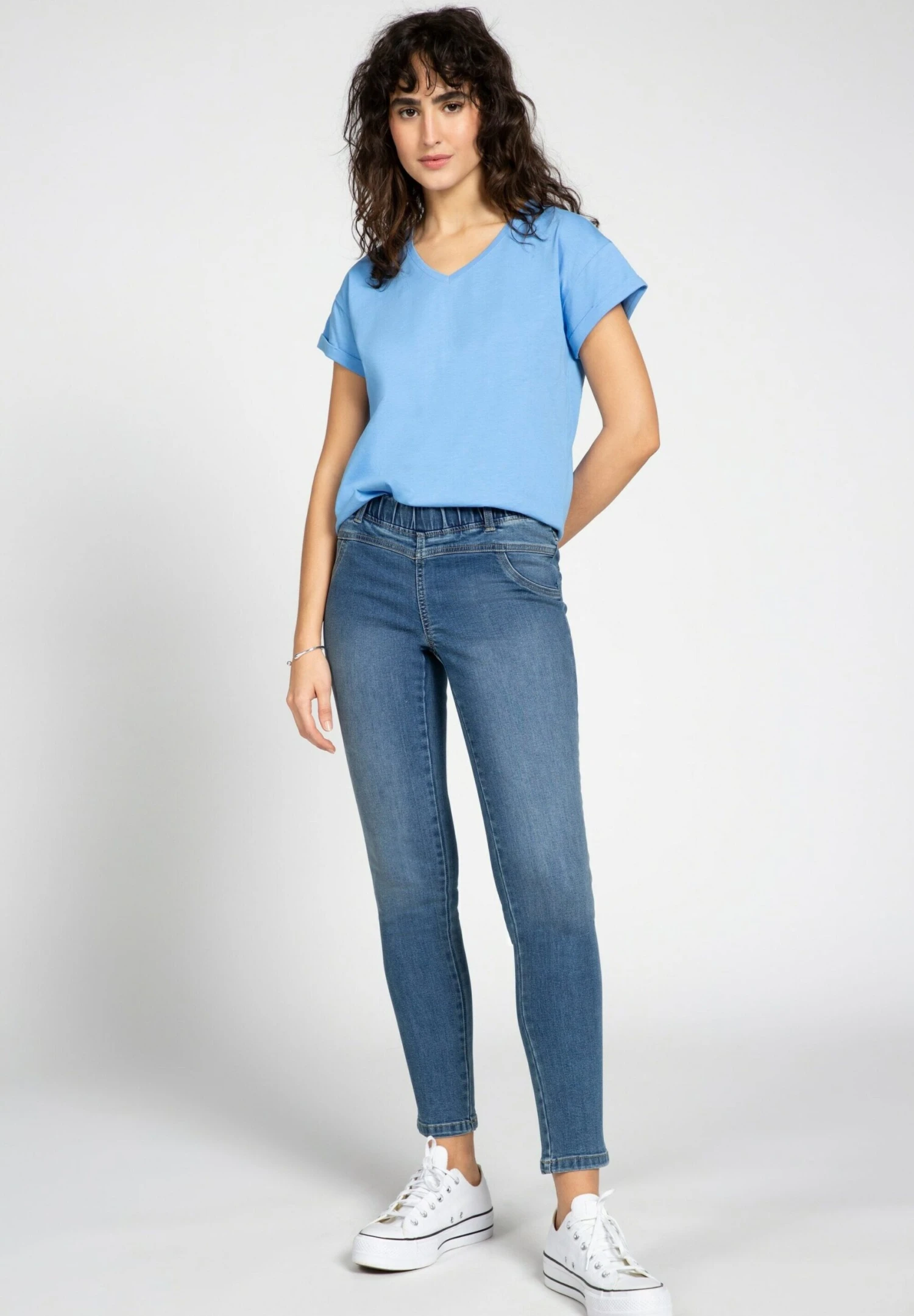 Vaqueros Pitillo - Bleached Denim - Imagen 2