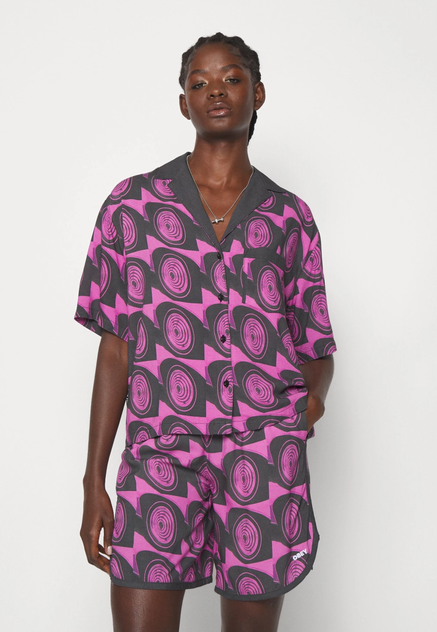 Obey Clothing Maria - Shorts - Very Fuchsia Multi - Imagen 6