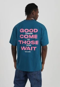 Wait Unisex - Camiseta Estampada - Dark Teal