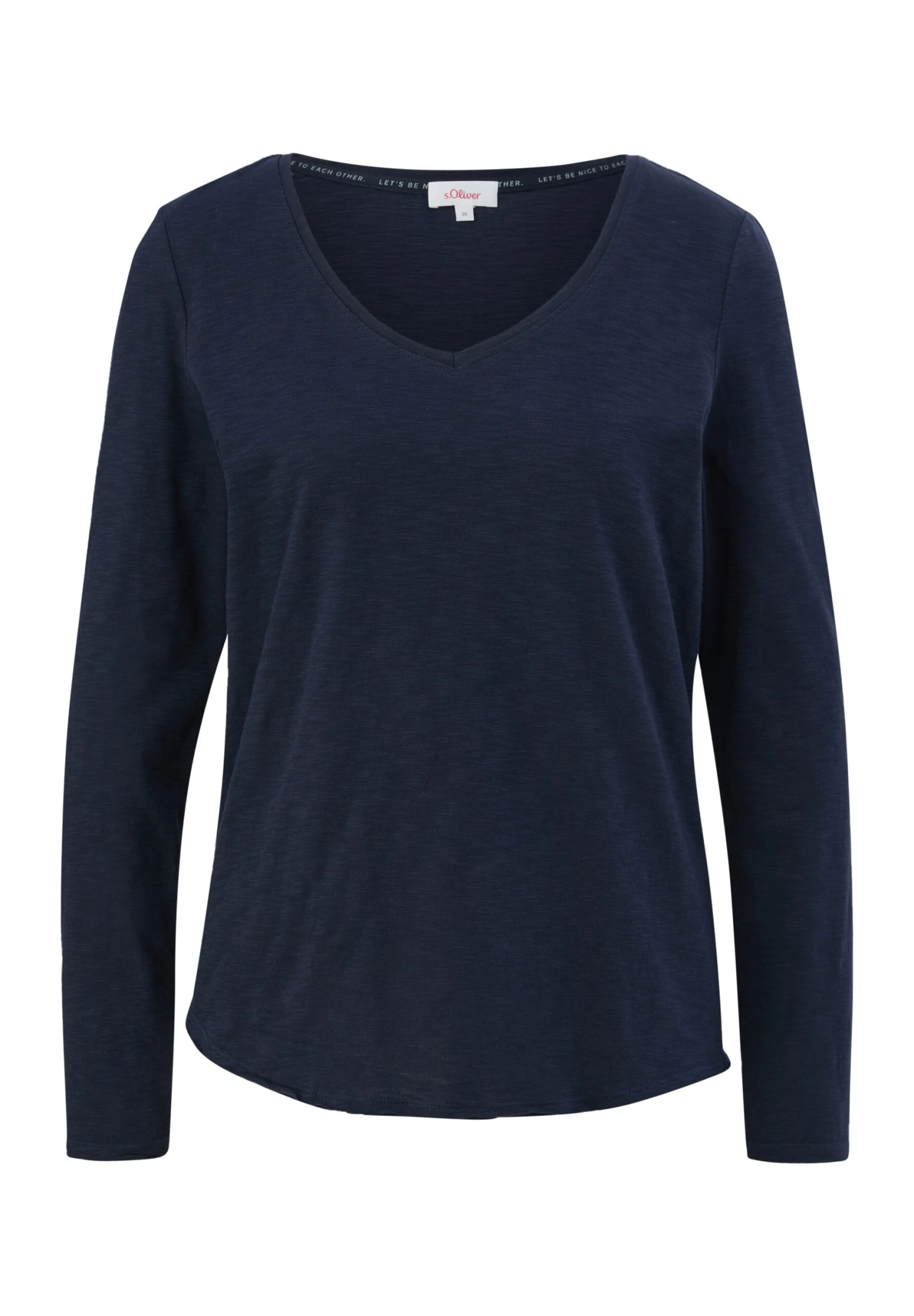 S.Oliver Longsleeve Met Slubstructuur - Camiseta De Manga Larga - Navy - Imagen 7