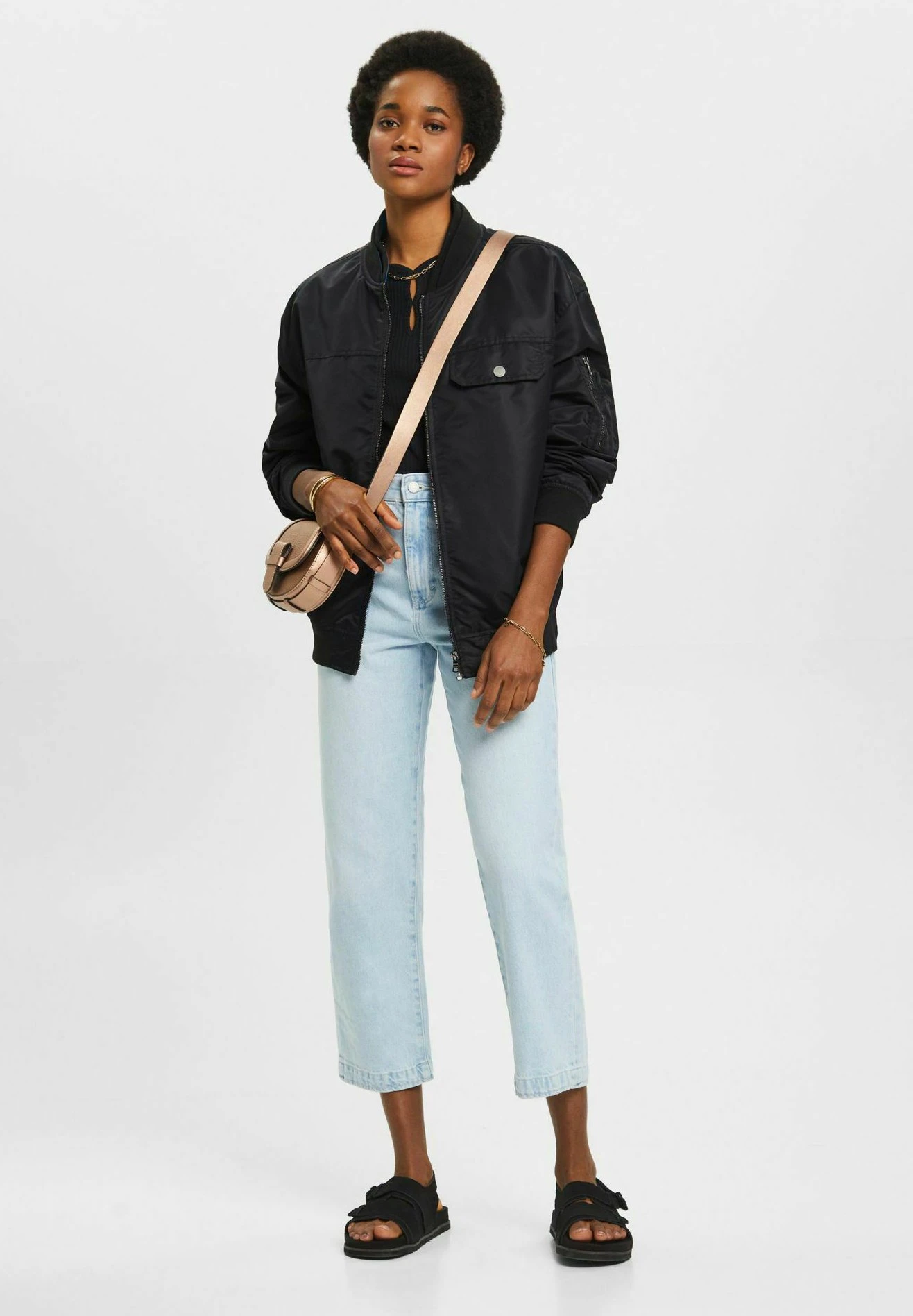 ESPRIT In Dad-Passform Aus Nachhaltigem- Vaqueros Rectos - Blue Bleached - Imagen 2