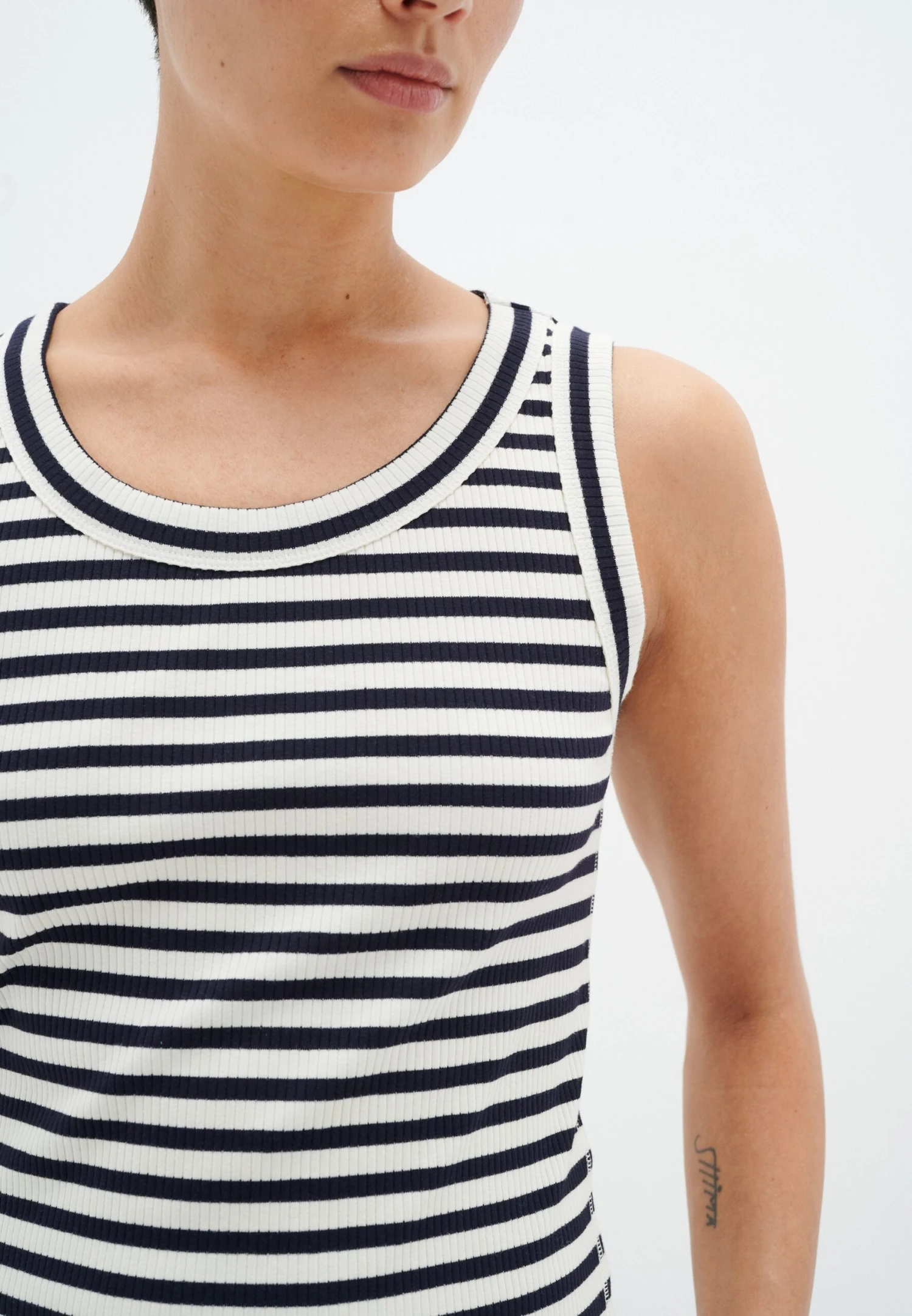 InWear Dagna Striped Tank - Top - Whisper White Midnight Magic - Imagen 4