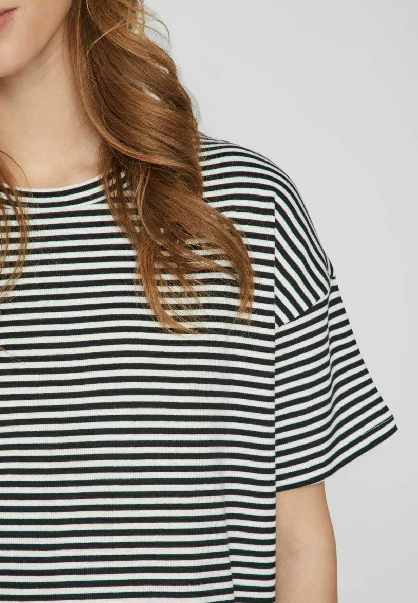 Vila Mit Kurzen Ärmeln Gestreiftes - Vestido De Punto - Black - Imagen 5