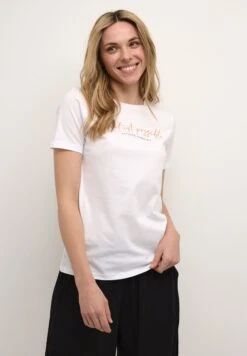 Kaffe Bpgabbi- Camiseta Estampada - Optical White