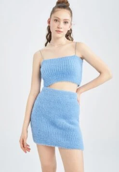 DeFacto Slim Fit - Top - Blue